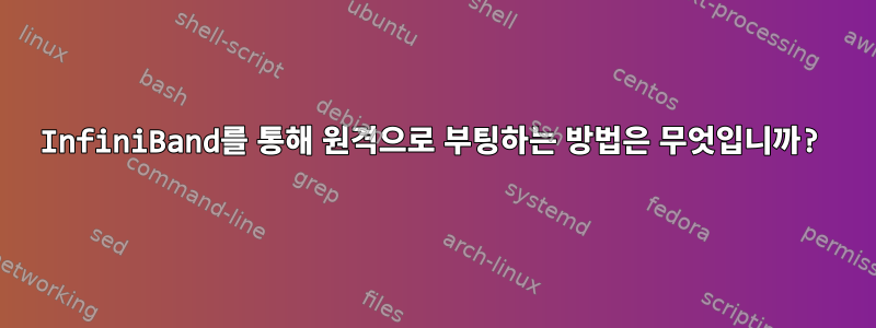 InfiniBand를 통해 원격으로 부팅하는 방법은 무엇입니까?