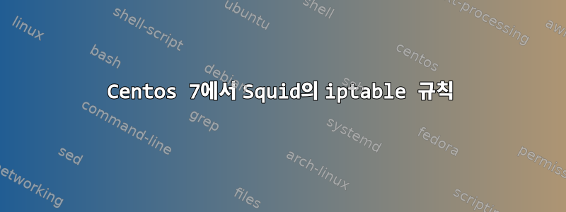 Centos 7에서 Squid의 iptable 규칙