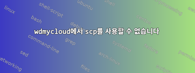 wdmycloud에서 scp를 사용할 수 없습니다