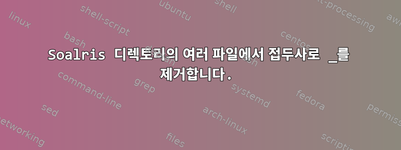 Soalris 디렉토리의 여러 파일에서 접두사로 _를 제거합니다.