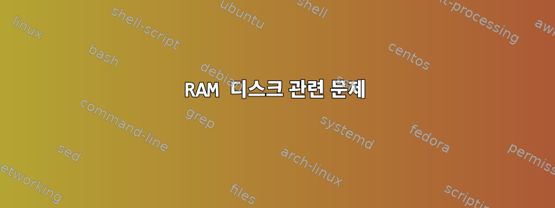 RAM 디스크 관련 문제