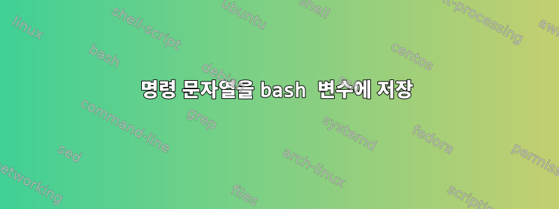 명령 문자열을 bash 변수에 저장