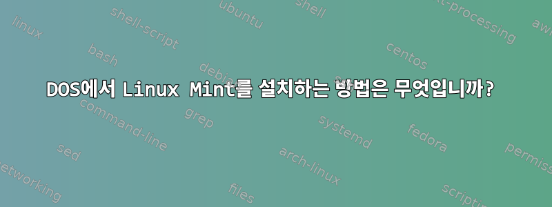 DOS에서 Linux Mint를 설치하는 방법은 무엇입니까?