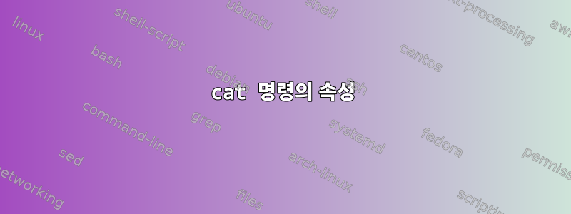 cat 명령의 속성