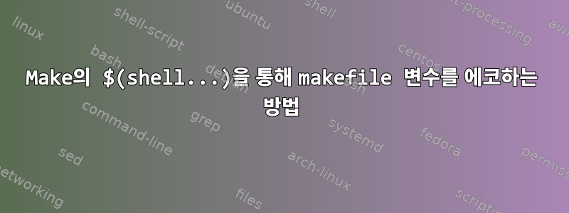 Make의 $(shell...)을 통해 makefile 변수를 에코하는 방법