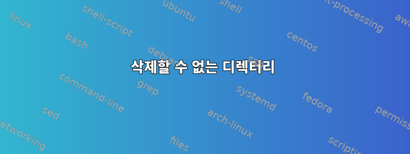 삭제할 수 없는 디렉터리