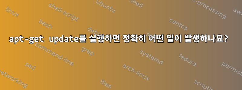 apt-get update를 실행하면 정확히 어떤 일이 발생하나요?