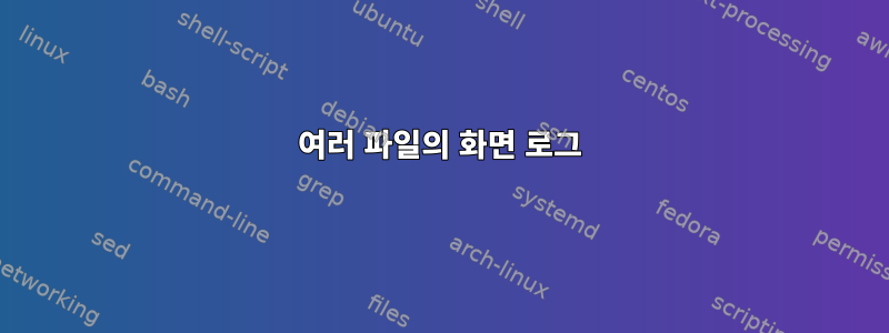 여러 파일의 화면 로그