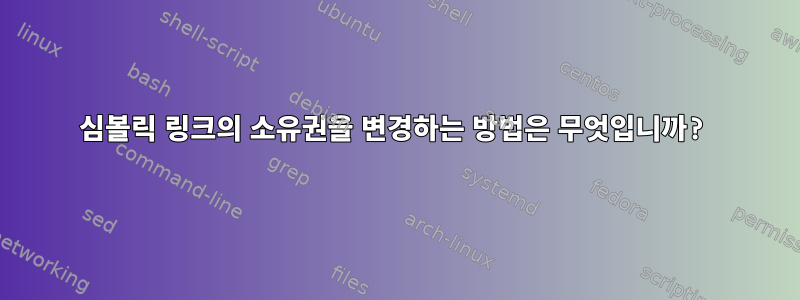 심볼릭 링크의 소유권을 변경하는 방법은 무엇입니까?