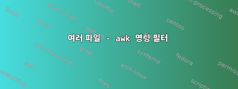 여러 파일 - awk 명령 필터