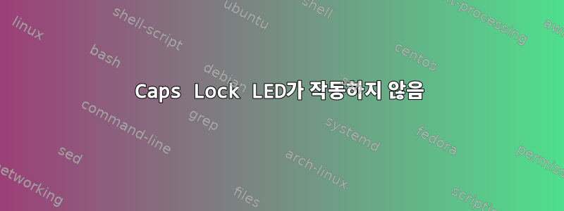 Caps Lock LED가 작동하지 않음