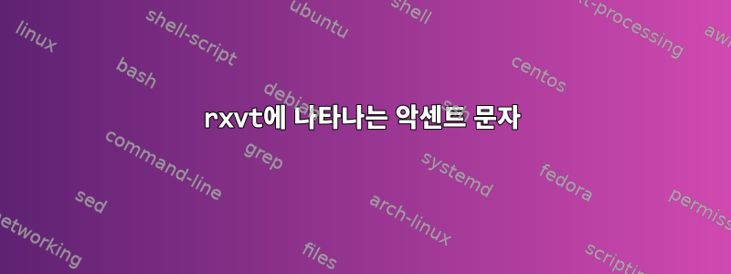 rxvt에 나타나는 악센트 문자