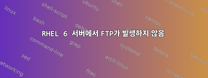 RHEL 6 서버에서 FTP가 발생하지 않음