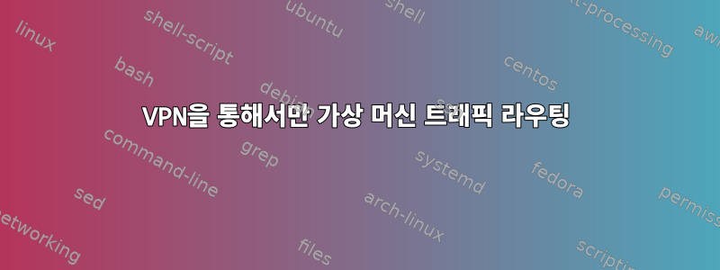 VPN을 통해서만 가상 머신 트래픽 라우팅