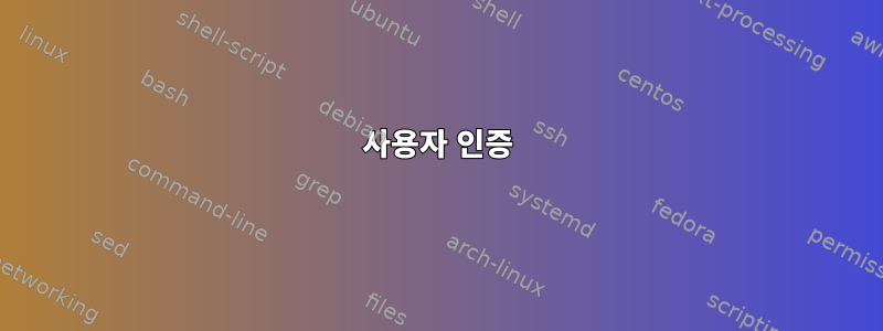 사용자 인증