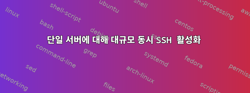 단일 서버에 대해 대규모 동시 SSH 활성화