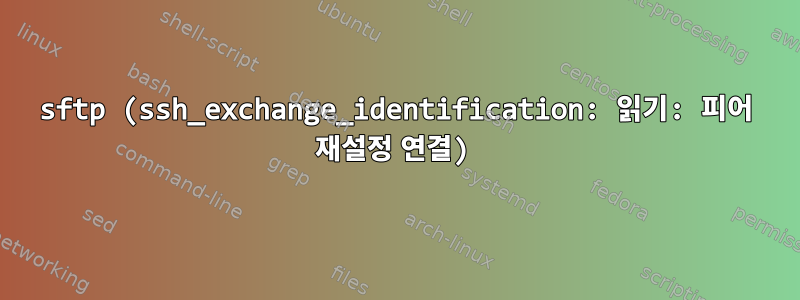 sftp (ssh_exchange_identification: 읽기: 피어 재설정 연결)