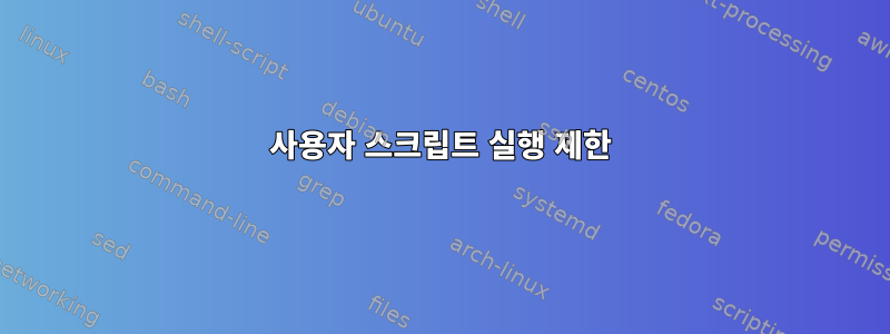 사용자 스크립트 실행 제한