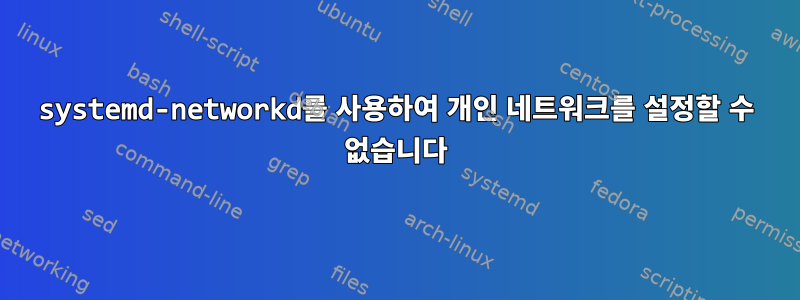 systemd-networkd를 사용하여 개인 네트워크를 설정할 수 없습니다