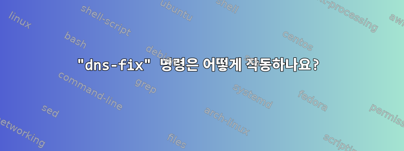 "dns-fix" 명령은 어떻게 작동하나요?