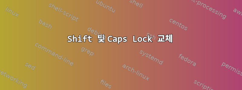 Shift 및 Caps Lock 교체