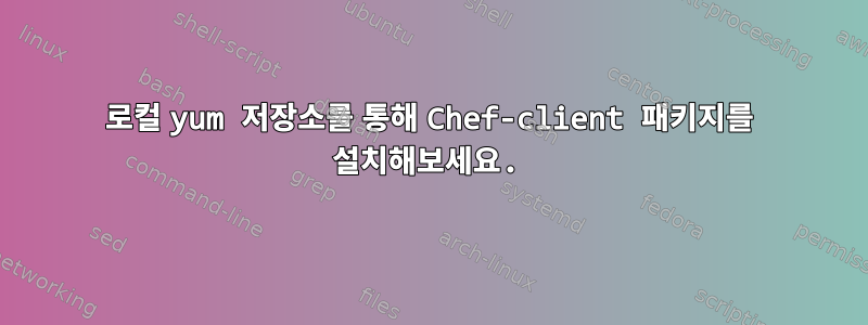 로컬 yum 저장소를 통해 Chef-client 패키지를 설치해보세요.