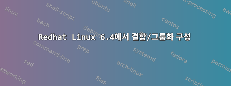 Redhat Linux 6.4에서 결합/그룹화 구성