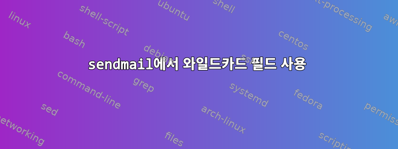 sendmail에서 와일드카드 필드 사용