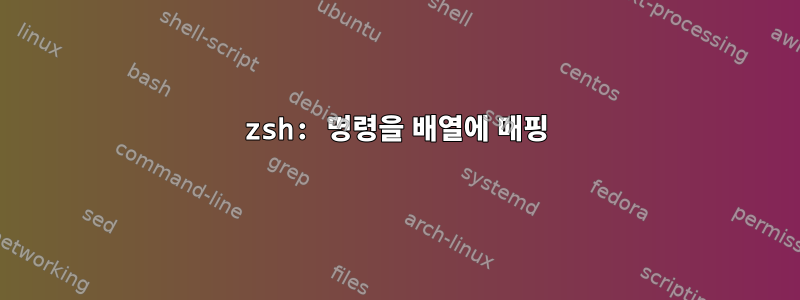 zsh: 명령을 배열에 매핑