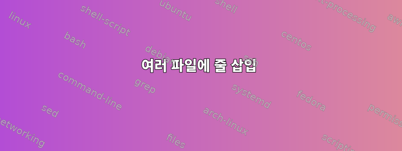 여러 파일에 줄 삽입