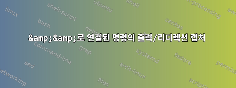 &amp;&amp;로 연결된 명령의 출력/리디렉션 캡처