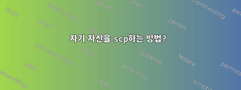 자기 자신을 scp하는 방법?