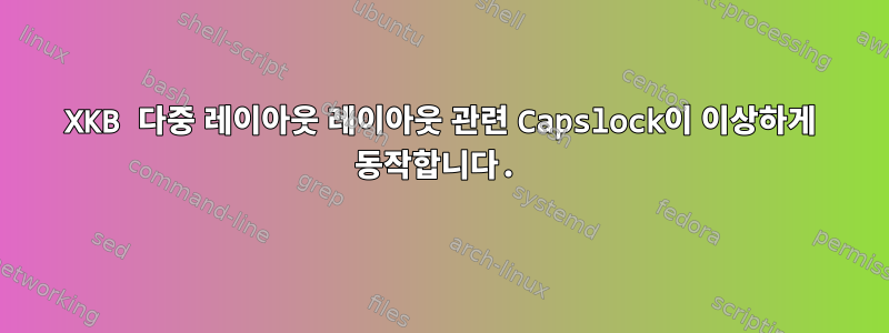 XKB 다중 레이아웃 레이아웃 관련 Capslock이 이상하게 동작합니다.