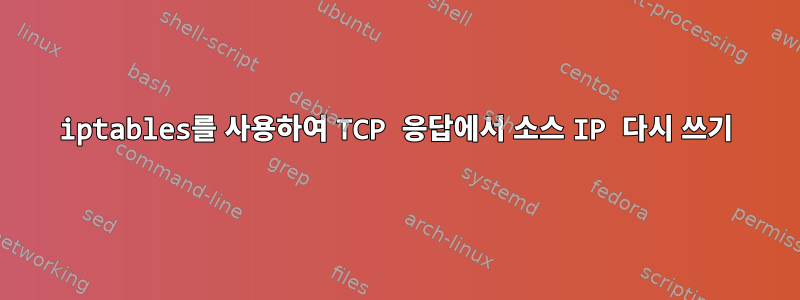 iptables를 사용하여 TCP 응답에서 소스 IP 다시 쓰기