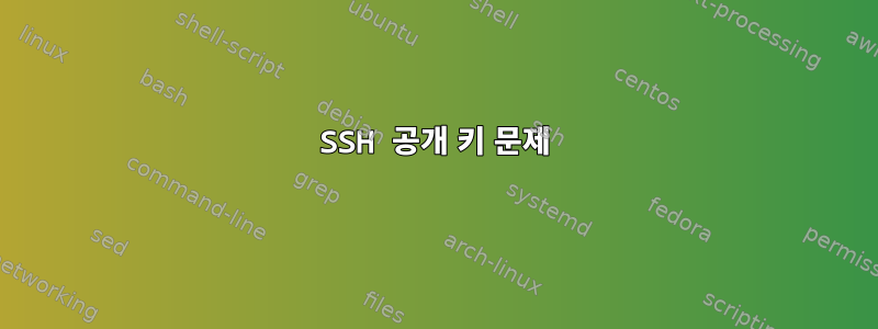 SSH 공개 키 문제