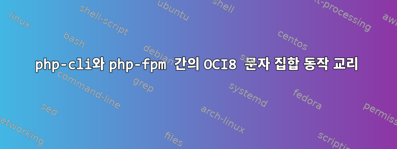 php-cli와 php-fpm 간의 OCI8 문자 집합 동작 교리