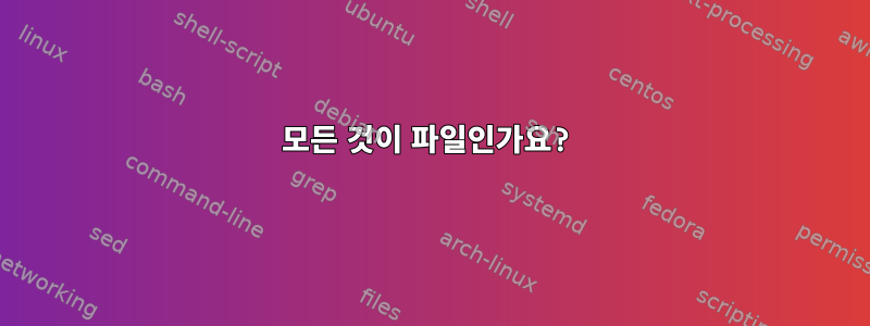 모든 것이 파일인가요?