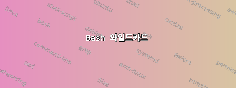 Bash 와일드카드