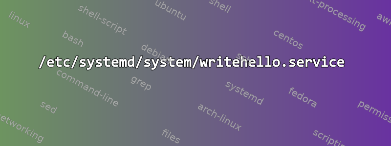 /etc/systemd/system/writehello.service