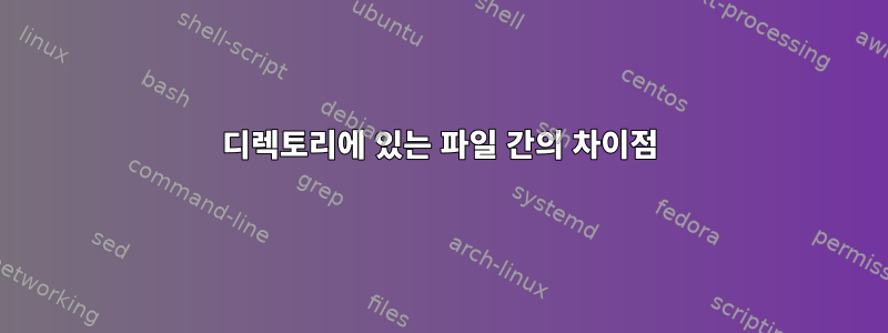 디렉토리에 있는 파일 간의 차이점