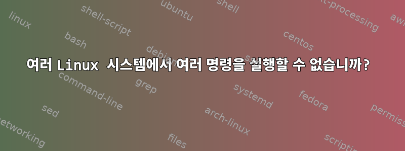 여러 Linux 시스템에서 여러 명령을 실행할 수 없습니까?