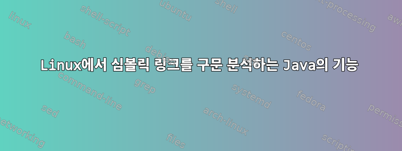 Linux에서 심볼릭 링크를 구문 분석하는 Java의 기능