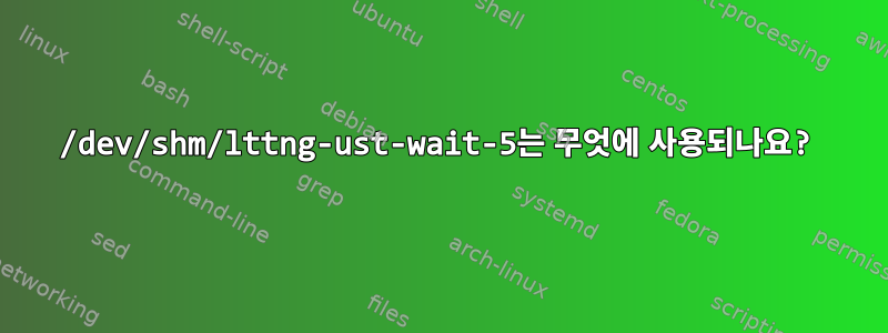 /dev/shm/lttng-ust-wait-5는 무엇에 사용되나요?