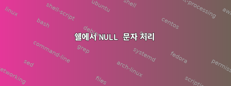 쉘에서 NULL 문자 처리