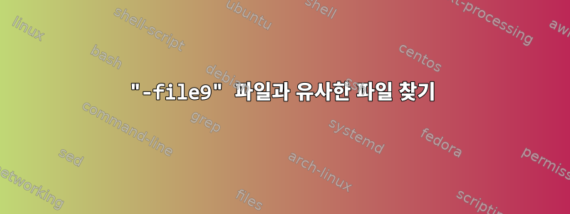 "-file9" 파일과 유사한 파일 찾기