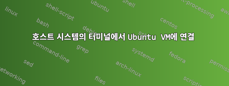 호스트 시스템의 터미널에서 Ubuntu VM에 연결