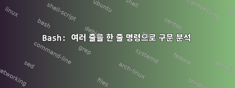 Bash: 여러 줄을 한 줄 명령으로 구문 분석