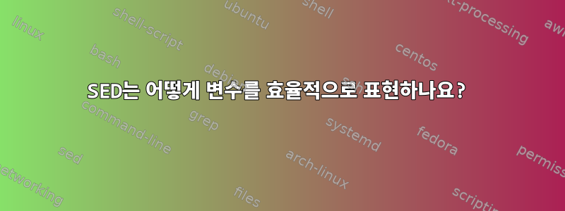 SED는 어떻게 변수를 효율적으로 표현하나요?