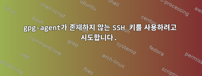 gpg-agent가 존재하지 않는 SSH 키를 사용하려고 시도합니다.