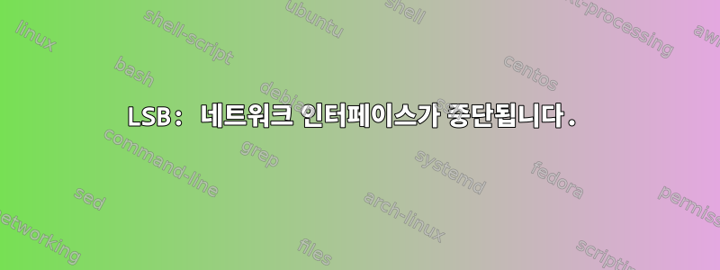 LSB: 네트워크 인터페이스가 중단됩니다.